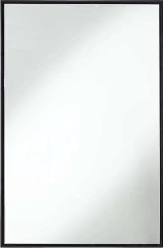 Miniatura 2 de Uttermost Andrew - Espejo de pared rectangular decorativo para tocador, moderno, marco de metal, ultra delgado, cristal flotante de 24 pulgadas
