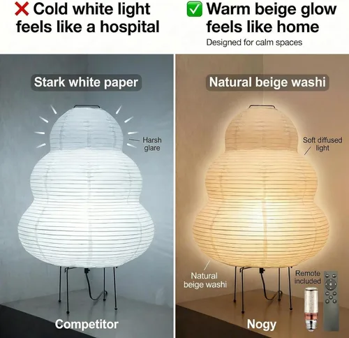 Miniatura 2 de Lámpara de pie de papel japonesa Akari Noguchi • Linterna de papel de arroz • Lámpara de pie japonesa Japandi para iluminación ambiental suave