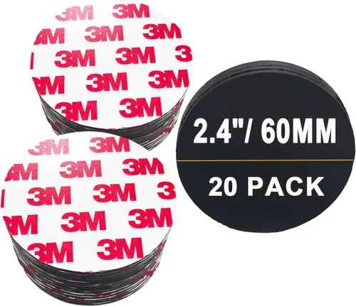 Miniatura 15 de 36 paquetes, imanes redondos con puntos despegables y adhesivos, (Diámetro 2.03 cm x 0.2 cm de grosor) Cintas magnéticas precortadas con respaldo