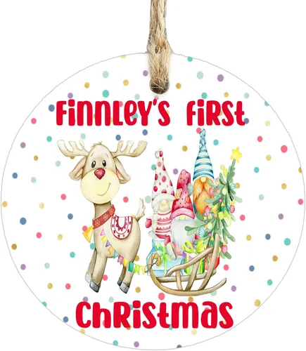 Adornos personalizados para árbol de Navidad para niños, niña bebé, niño, niño pequeño, adorno de Feliz Navidad 2025, regalos navideños