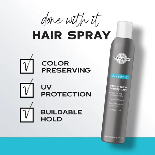 Miniatura 5 de KERACOLOR Kit de 3 en 1 (Limpieza + Acondicionador + Color) Tinte semipermanente azul para el cabello y acabado en aerosol para el cabello, 10 onzas