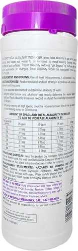 Miniatura 3 de SpaGuard Aumento de alcalinidad total, 2 libras, paquete de 3, evita el rebote del pH, equilibrador de agua probado para piscinas, adecuado