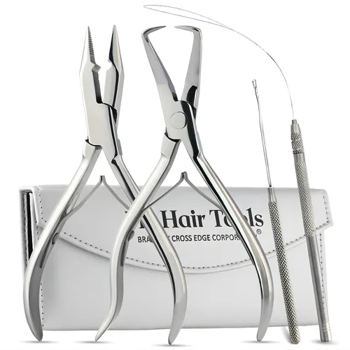 Kit profesional de herramientas de extensión de cabello (plata)