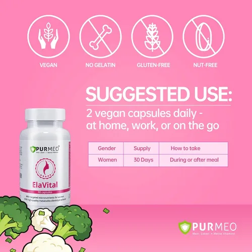 Miniatura 7 de purmeo Suplemento DIM para mujeres, apoyo del equilibrio hormonal para el síndrome premenstrual, el estado de ánimo, la hinchazón y el alivio
