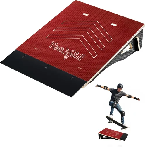 Miniatura 9 de Yes4All Single-Piece Skateboard Ramp, Bike Ramp, Skate Ramp - Design for Beginners, More Durable, Safe, Capacity 220Lbs