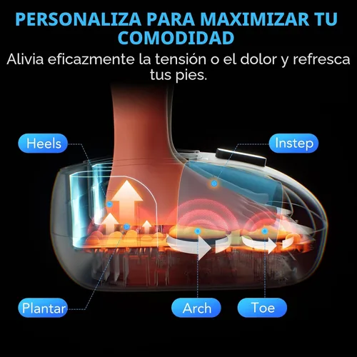 Miniatura 4 de SKG Masajeador de pies YS100 con calor y control remoto, masajeador eléctrico mejorado de pies para alivio del dolor de fascitis plantar, masaje