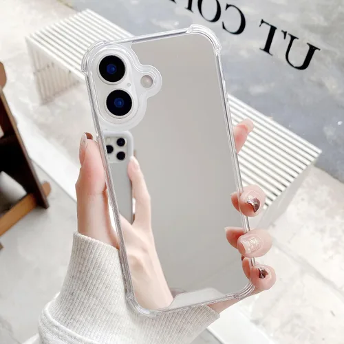 Miniatura 20 de Funda compatible con iPhone 11 con espejo con parachoques a prueba de golpes, parte trasera dura, delgada, cubierta protectora delgada para niñas