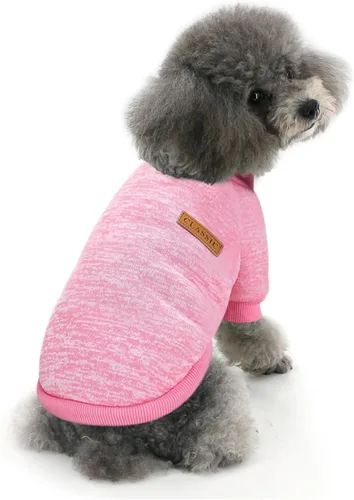 Miniatura 3 de Idepet Suéter clásico para perro, abrigo de vellón para perros pequeños, medianos, ropa cálida para perros y gatos, disfraces suaves para cachorros