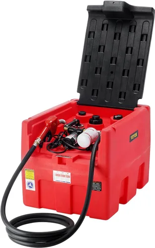 VEVOR Tanque portátil para diésel y gasolina, 48 galones, tasa de flujo de 10.6 GPM, tanque de combustible diésel con bomba de transferencia