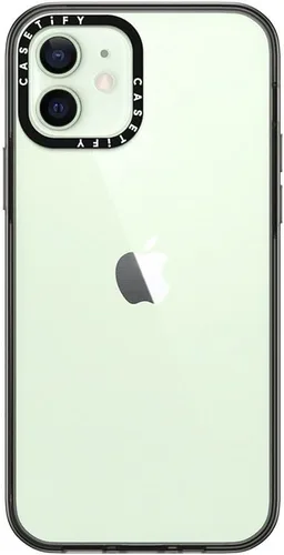 Miniatura 6 de CASETiFY Funda compacta para iPhone 12 [2 veces probada contra caídas de grado militar / protección contra caídas de 4 pies] - Negro transparente