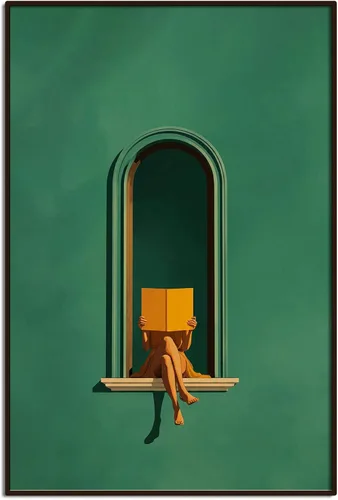 Miniatura 13 de Impresión artística retro para pared, póster "Put Your Records On", arte de pared moderno de mediados de siglo, impresión Put Your Records pintada a
