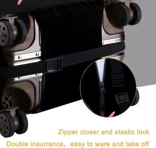 Miniatura 4 de ISUNIET Funda protectora para maleta, maleta de viaje, funda protectora para maletero de 18 a 32 pulgadas, protector de maleta para mujeres y niñas