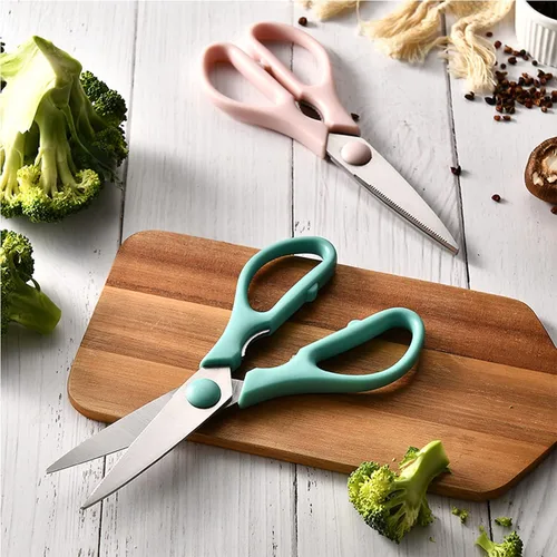 Miniatura 6 de Tijeras de cocina negras y grises, tijeras de cocina Rkqoa de alta resistencia, tijeras aptas para lavavajillas, suministros esenciales de cocina