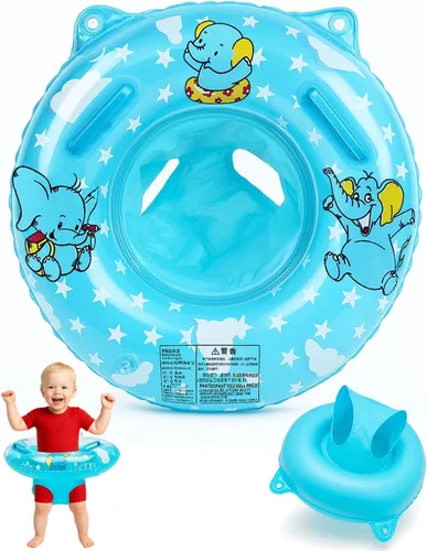 Flotador de piscina para bebé, flotador de natación para bebés inflables con asiento de seguridad para niños de 6 a 36 meses, flotadores para bebés