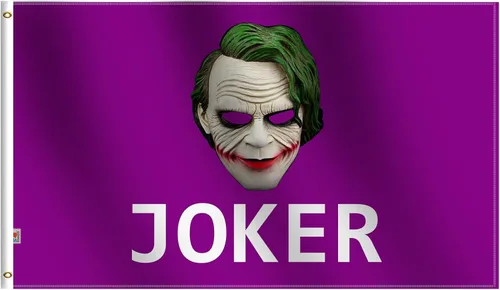 Bandera de Joker de 3 x 5 pies, poliéster 100D para interiores moderados al aire libre, bandera de protesta, decoración de casa, patio, jardín,