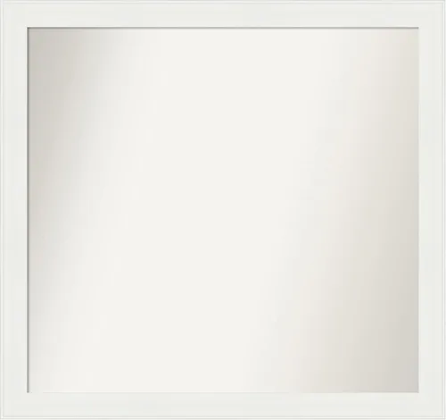 Miniatura 418 de Amanti Art Espejo de baño blanco para sobre el fregadero, 24 x 24 pulgadas, hecho a medida, espejo de tocador cuadrado blanco estrecho, marco