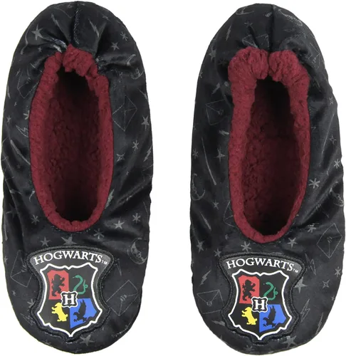 Miniatura 2 de Bioworld Harry Potter Slippers Hogwarts Crest Embroidered Slipper Socks With No-Slip Sole For Women Men