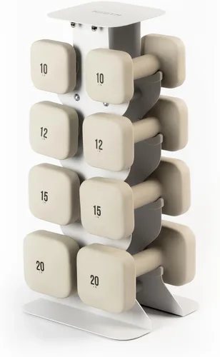 Miniatura 49 de WeGym SafeGrip Square Dumbbells with Anti Slip Handles, Aesthetic Free Weights for Home Workouts, Stable Design Prevents Rolling during Floor