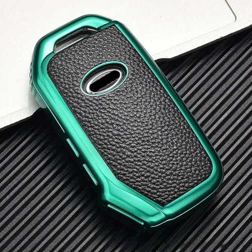 Llavero de cuero de cubierta completa para llave de coche, para KIA Sportage R GT Stinger GT Sorento Cerato Forte2018 2019
