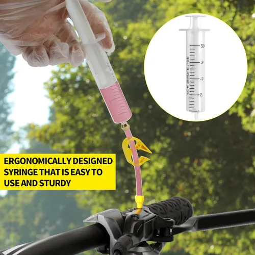 Miniatura 5 de Kit de purga de frenos para Shimano, TEKTRO, TRP Frenos de disco hidráulicos, kit de purga de líquido de frenos con aceite mineral de 6.1 fl oz