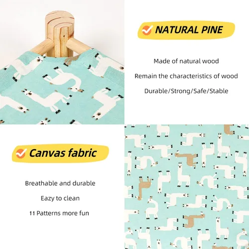 Miniatura 3 de Patas Lague Hamaca para gatos y perros, cama para perros pequeños, de madera, para gatos, mascotas, conejos, refrigeración, para exteriores, muebles