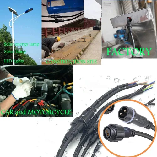 Miniatura 5 de Conectores Impermeables de 2 Cables, 12AWG Enchufe Conector LED Macho Hembra con Conectores Impermeables de 2 Pines, Cable de Extensión IP68 de 25CM