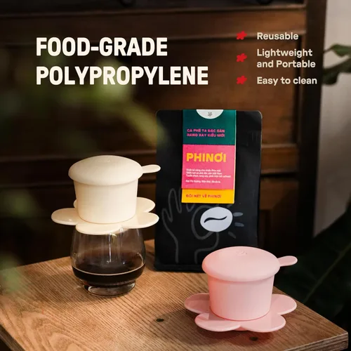 Miniatura 8 de [Regalo] Filtro Phin vietnamita, gotero de café reutilizable de plástico para verter sobre café, filtro de café de una sola taza con diseño