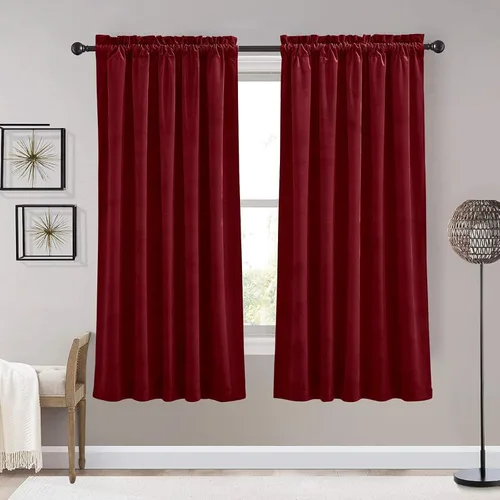 Miniatura 111 de RYB HOME Cortinas de terciopelo verde oliva de 72 pulgadas de largo, cortinas opacas con aislamiento térmico, tratamiento de ventana, decoración