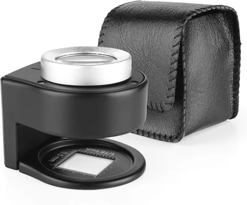 Miniatura 7 de Lupa 30X con 6 luces, lupa de escritorio portátil de metal plegable con escala para costura, lupa de joyería óptica para textiles, monedas, monedas