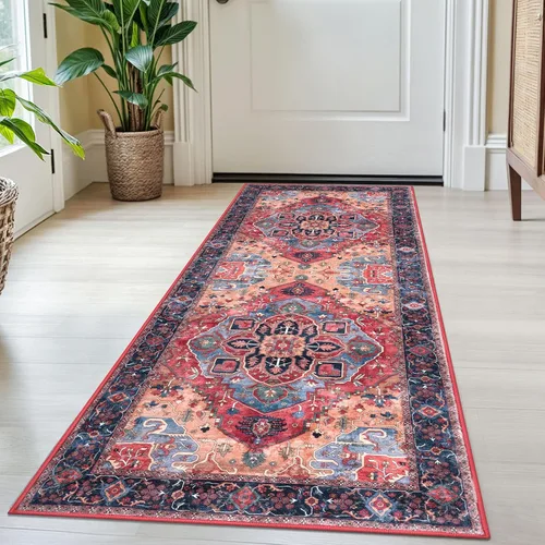 Miniatura 85 de SIILOOM Alfombra lavable de 2 x 3 pies, alfombra suave color taupe ceniza para entrada, tapete antideslizante para puerta de interior, tapete