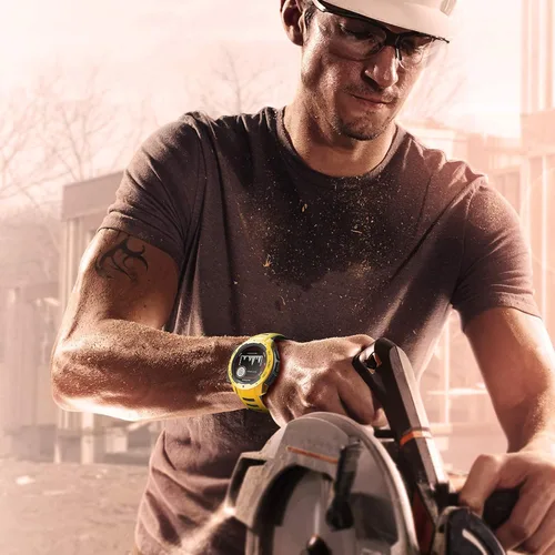 Miniatura 5 de NotoCity Correa de repuesto de silicona para Garmin Instinct Band compatible con Garmin Instinct 2/Solar/Tactical(negro-amarillo)