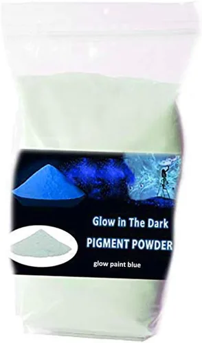 Miniatura 8 de Pigmento que brilla en la oscuridad, Polvo fosforescente resplandeciente, 3.52 onzas (100 g), a base de agua (verde) (aguamarina-turquesa)