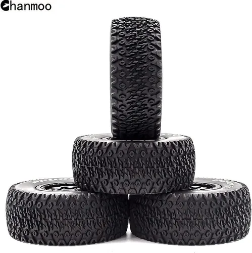 Miniatura 7 de Ruedas y neumáticos para camión de campo corto 1/10 a control remoto con neumáticos hexagonales de 0.472 in a escala 1:10 para automóvil todoterreno