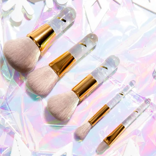 Miniatura 9 de Veil Cosmetics Pro On The Go - Juego de brochas de maquillaje de 5 piezas 1 cepillo corrector, 1 brocha de base, 1 cepillo de labios, 1 cepillo