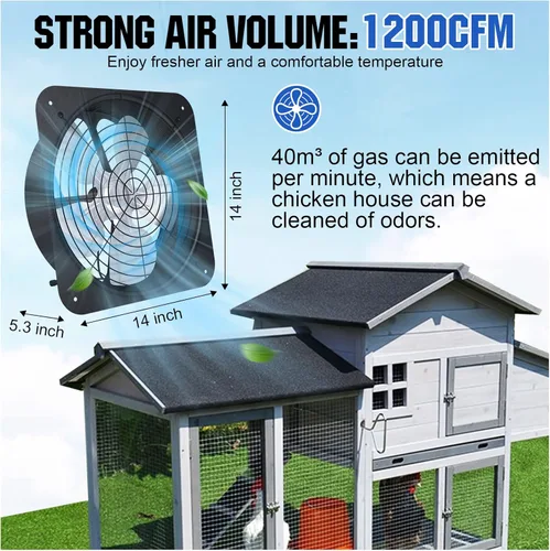 Miniatura 2 de ECO-WORTHY - Kit de ventilador solar para ático de 50 W, panel solar plegable de 50 W y ventilador DC de 35,56 cm con motor de 40 W para ventilación