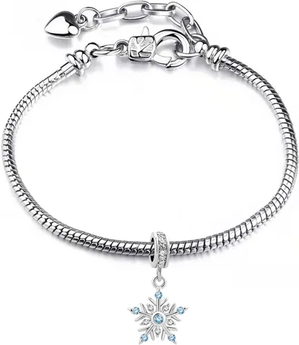 Miniatura 2 de Colgante de invierno congelado copo de nieve compatible con pulseras Pandora