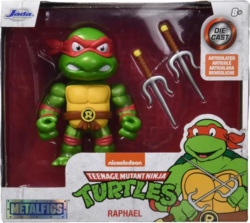 Miniatura 3 de Jada Toys Teenage Mutant Ninja Turtles 4 "" Raphael - Figura fundida a presión, juguetes para niños y adultos, rojo