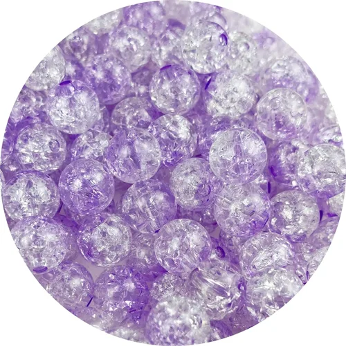 Miniatura 12 de 300 cuentas de acrílico agrietadas de 0.315 pulgadas (0.315 in) redondas de cristal, cuentas espaciadoras a granel para hacer joyas, collares, Negro