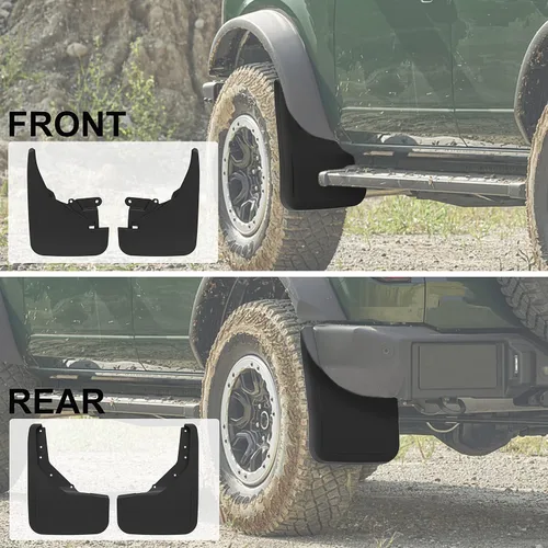 Miniatura 3 de Protectores contra salpicaduras para Ford Bronco 2021-2024, protectores de barro para neumáticos delanteros y traseros, guardabarros para Ford