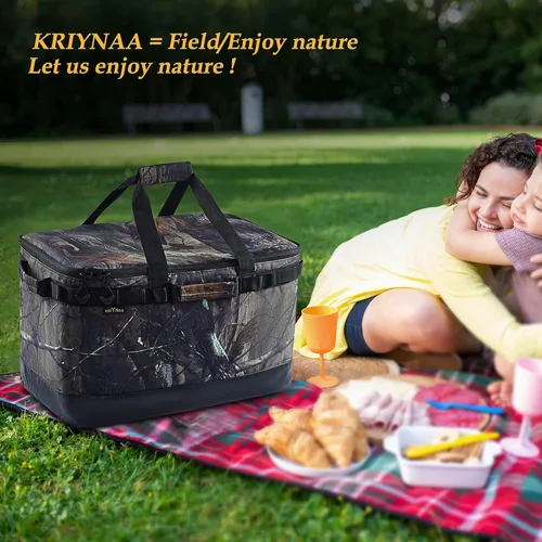 Miniatura 6 de Bolsas aisladas para entrega de alimentos, (48 litros), plegables y reutilizables, bolsas de compras aisladas, adecuadas para catering, picnics
