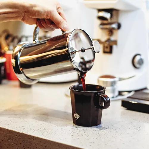 Miniatura 5 de French Press - Espumador de café y leche, 34 onzas (4 tazas) resistente al calor, prensa de café de vidrio borosilicato con 4 pantallas de filtro