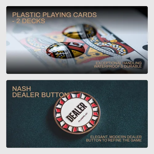 Miniatura 5 de SLOWPLAY Nash 14g Juego de fichas de póquer de arcilla Edición Oro Negro – Juego completo de 300 piezas para Texas Hold’em Fichas numeradas: 1, 5