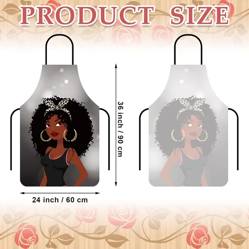 Miniatura 3 de Eurzom 3 delantales africanos para mujer, delantales impermeables afroamericanos, delantales de arte impreso, para mujeres negras, regalos del día