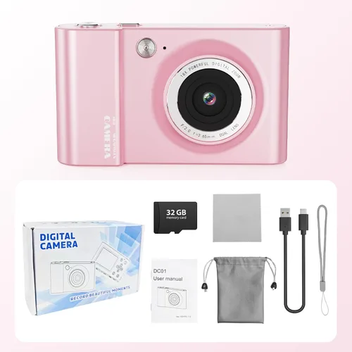 Miniatura 9 de Cámara digital, cámara 4K Vlogging para niños con zoom de 64 MP y 16X antivibración, cámara digital para niños de 3 a 12 años, regalos de cumpleaños