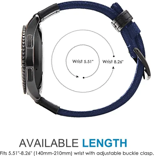 Miniatura 5 de Maxjoy Correas para Galaxy Watch de 1.81 pulgadas, Galaxy Watch 3 de 1.77 pulgadas, Gear S3 Frontier, correa de repuesto de nailon de liberación