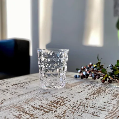 Miniatura 4 de KLIFA - CUPID- Juego de 6 vasos acrílicos de 16 onzas, sin BPA, apilables, aptos para lavavajillas, transparente