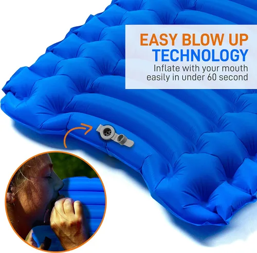 Miniatura 4 de SereneLife Lightweight & Compact Camping Gear – Sleeping Pads & Bags with Built-in Pillows for Outdoor Comfort, Waterproof & Tear-Resistant Design