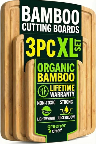 Tablas de cortar de madera orgánica para la cocina para cortar verduras, tallar carne, cortar pan y servir charcutería para la preparación de Un