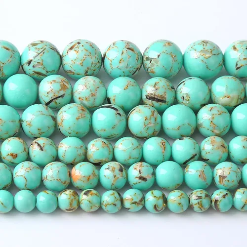 Miniatura 124 de 4MM 86 piezas cuentas sueltas de calcedonia azul aguamarina para hacer joyas, pulseras, collares Aguamarina azul