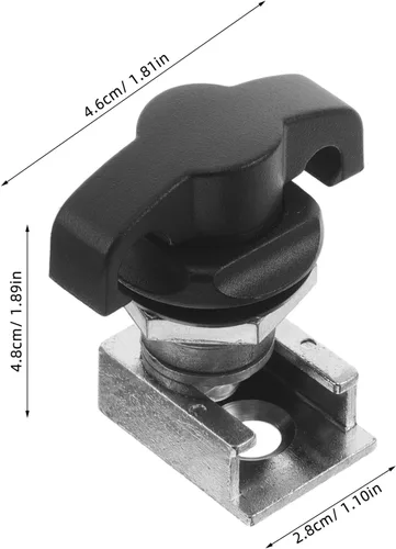 Miniatura 8 de Kisangel 2pcs Zinc Alloy T-Handle Cam Latch Locks with Base for Tool Box Cabinet Door Lock Suitable for Electrical Panel and Equipment Boxes